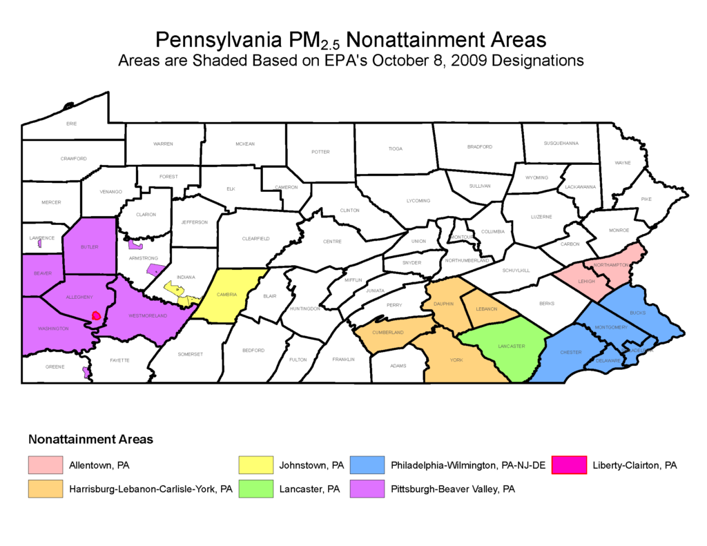 2006_PA_PM25_Nonattainment_Map